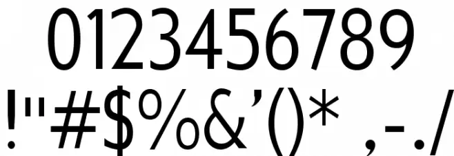 GilliusADFNo2-Cond Font OTHER CHARS