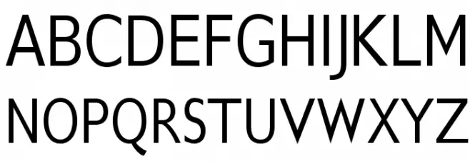 GilliusADFNo2-Cond Font Litere mari