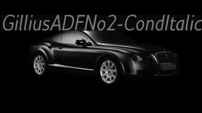 GilliusADFNo2-CondItalic Font examples