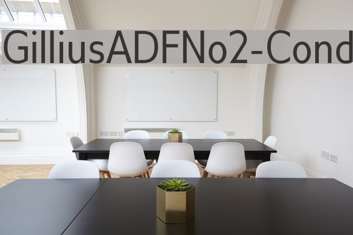 GilliusADFNo2-Cond Font examples