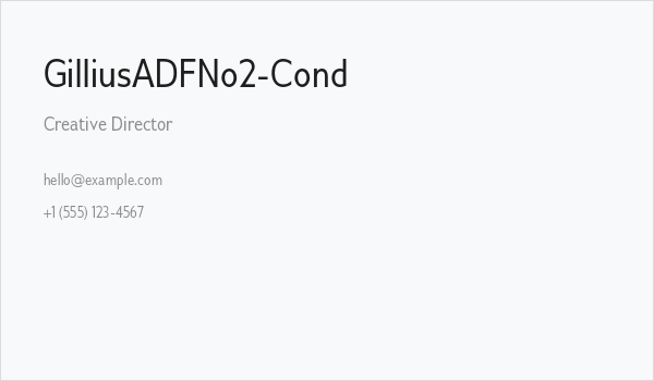 GilliusADFNo2-Cond Business Card