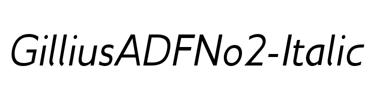 GilliusADFNo2-Italic Font