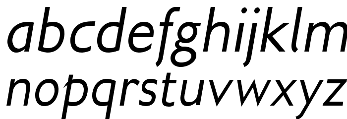 GilliusADFNo2-Italic Font LOWERCASE