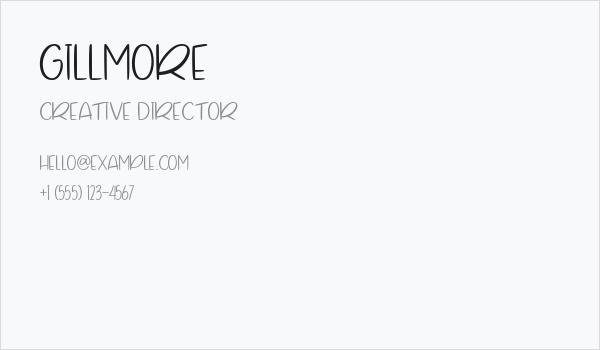 Gillmore Business Card