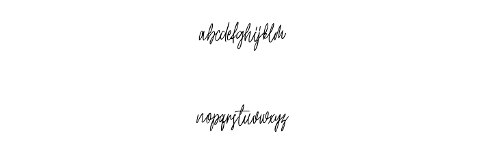 Gilly Fleurs Free Regular Font LOWERCASE