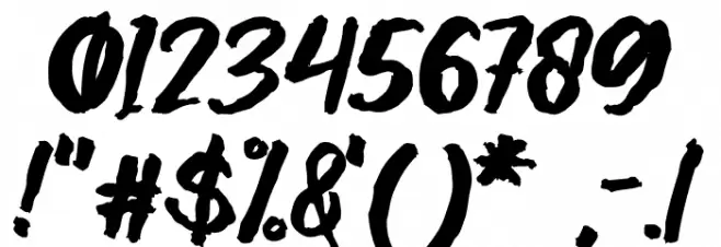 Gilmoore Rough Font OTHER CHARS