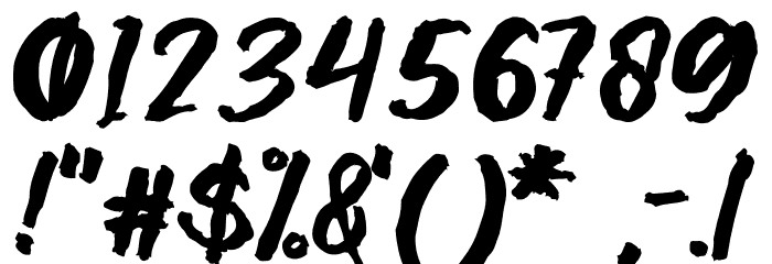 Gilmoore Rough Font OTHER CHARS