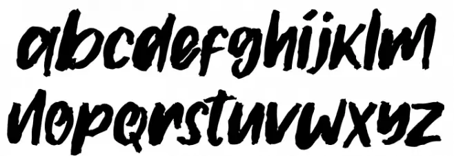 Gilmoore Rough Font LOWERCASE