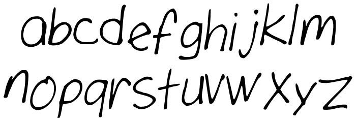 Gilmore Font LOWERCASE