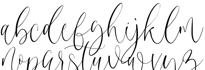 Gilmour Font LOWERCASE