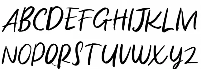 Gilose Schriftart Groß