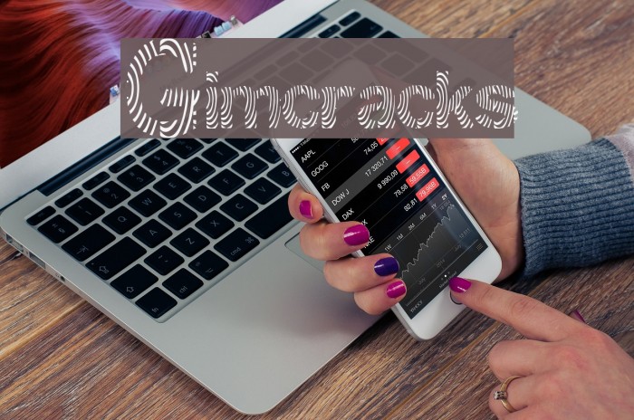 Gimcracks Font examples