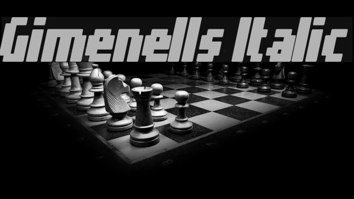 Gimenells Italic Font examples