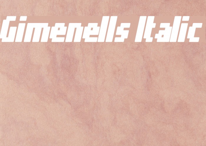 Gimenells Italic Font examples