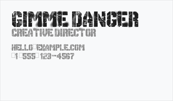 Gimme Danger Business Card