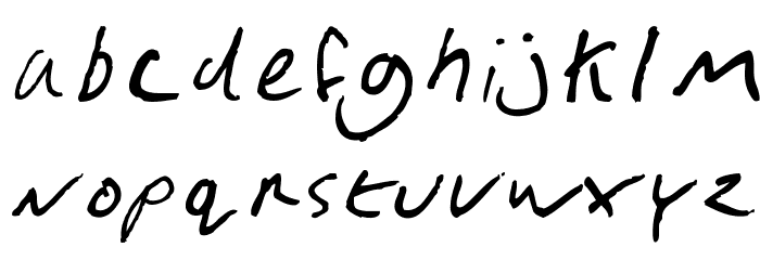 Gimp Scribble Font Litere mici