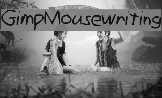 Gimp_Mousewriting Font examples