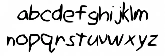 Gimp_Mousewriting Caratteri MINUSCOLO