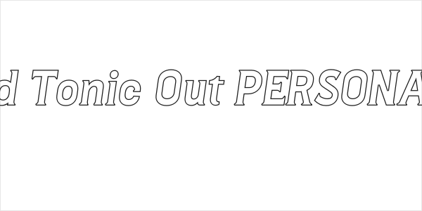 Gin And Tonic Out PERSONAL Italic Logo