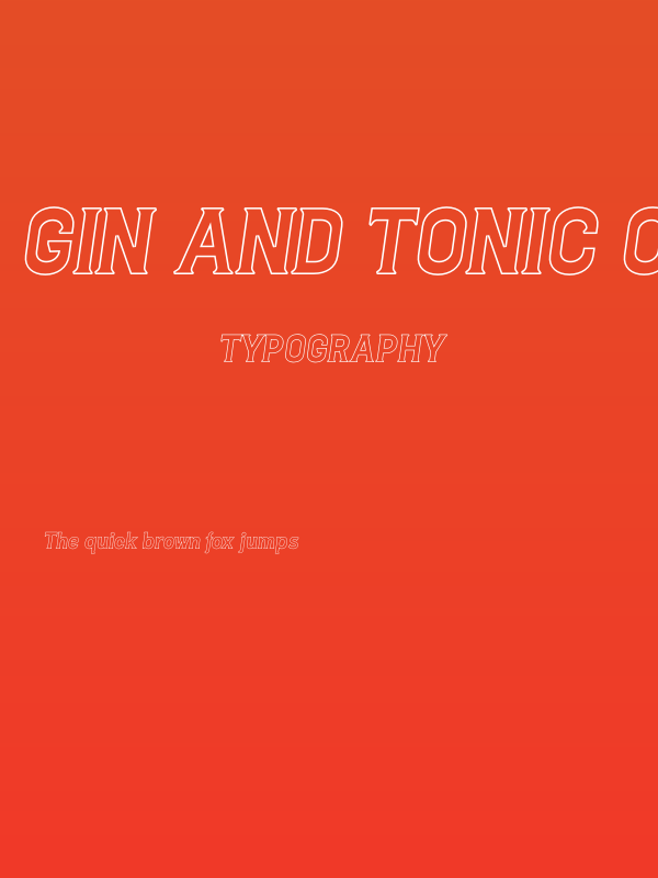 Gin And Tonic Out PERSONAL Italic Poster