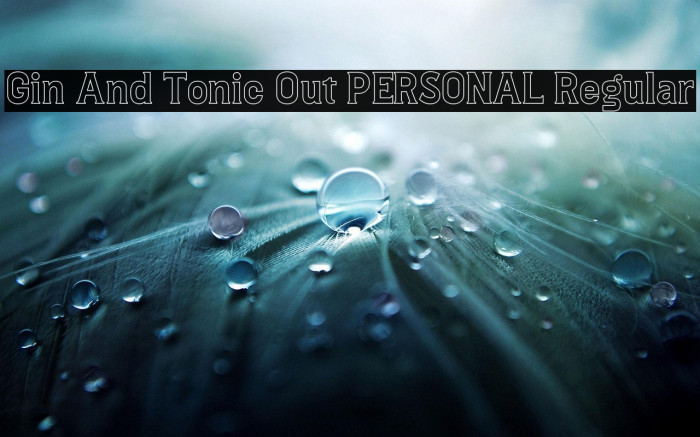 Gin And Tonic Out PERSONAL Regular Example 2