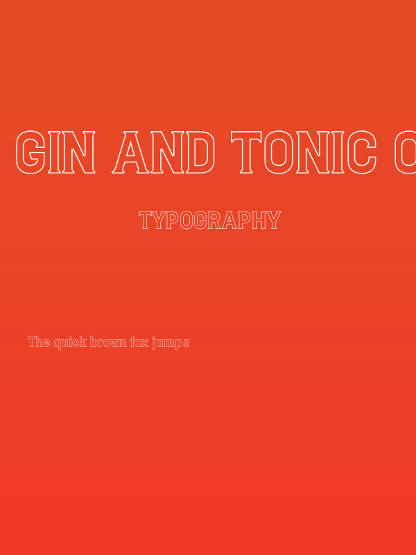 Gin And Tonic Out PERSONAL Regular Poster