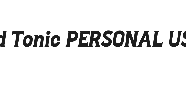 Gin And Tonic PERSONAL USE Italic Logo