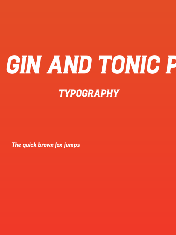 Gin And Tonic PERSONAL USE Italic Poster