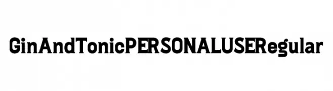 Gin And Tonic PERSONAL USE Regular  Fuentes Gratis Descargar