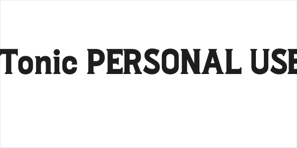 Gin And Tonic PERSONAL USE Regular Logo