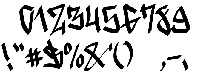 Gin Fight Font OTHER CHARS