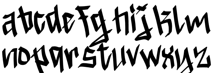 Gin Fight Font LOWERCASE