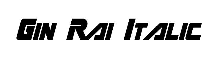 Gin Rai Italic  免费字体下载