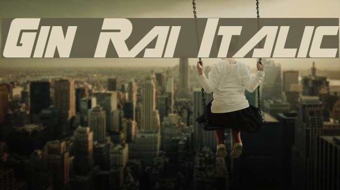 Gin Rai Italic Font examples
