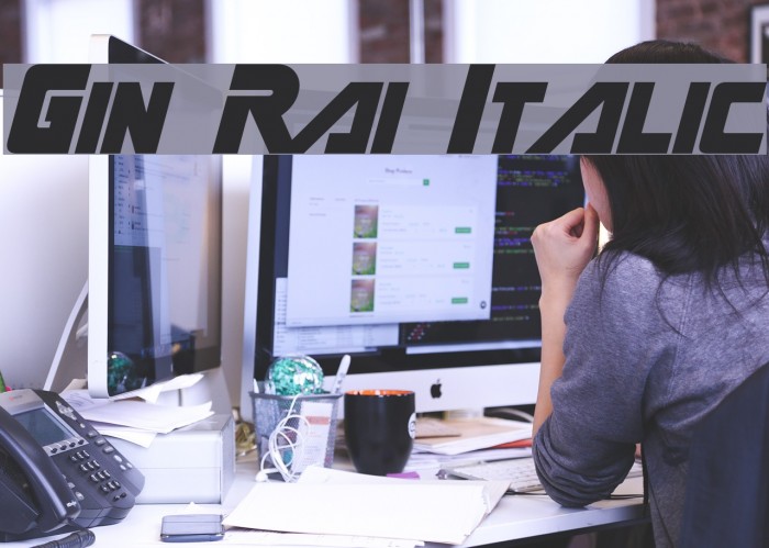 Gin Rai Italic Font examples