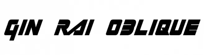 Gin Rai Oblique  Frei Schriftart Herunterladen
