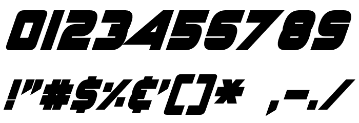 Gin Rai Oblique Font OTHER CHARS