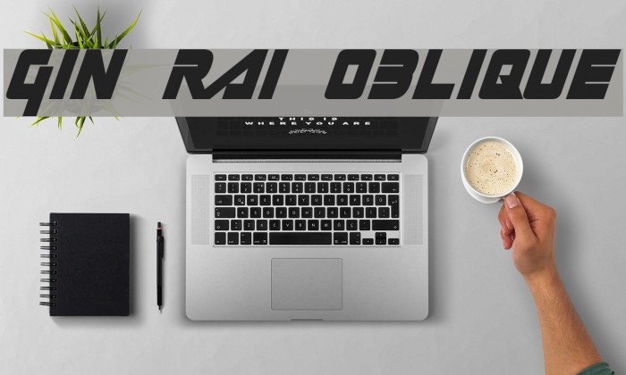 Gin Rai Oblique Font examples