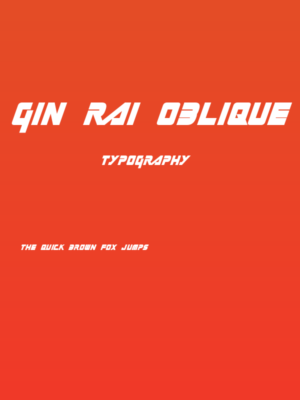 Gin Rai Oblique Poster