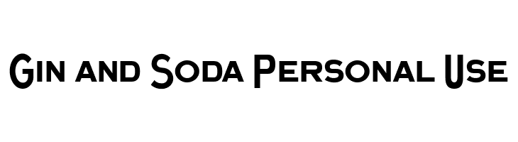 Gin and Soda Personal Use Шрифта