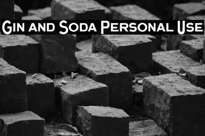 Gin and Soda Personal Use Шрифта examples
