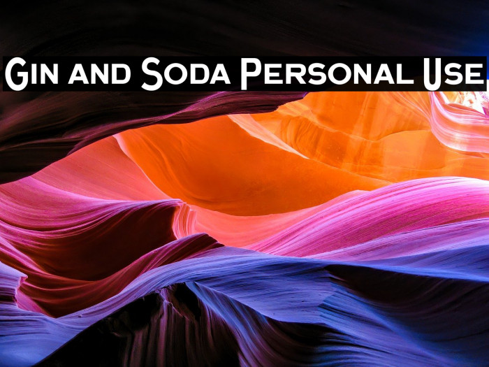 Gin and Soda Personal Use Example 3