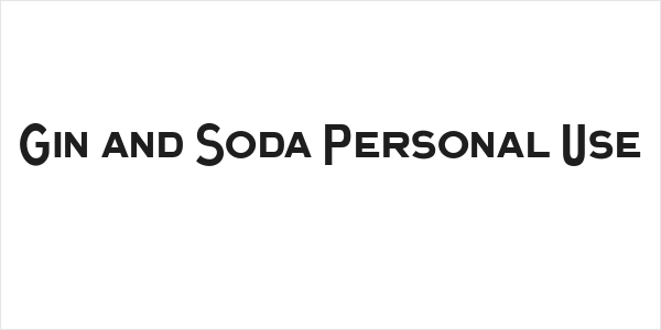 Gin and Soda Personal Use Logo