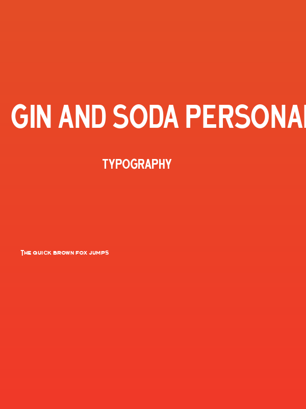 Gin and Soda Personal Use Poster