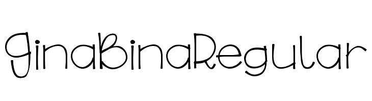 GinaBinaRegular  Frei Schriftart Herunterladen