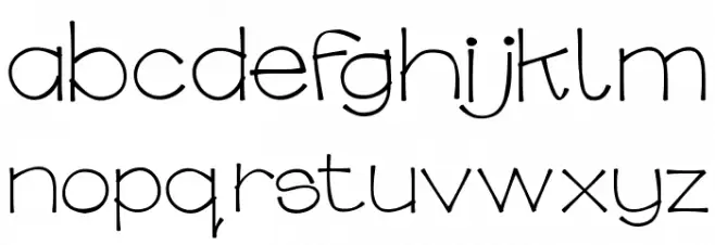 GinaBinaRegular Font LOWERCASE