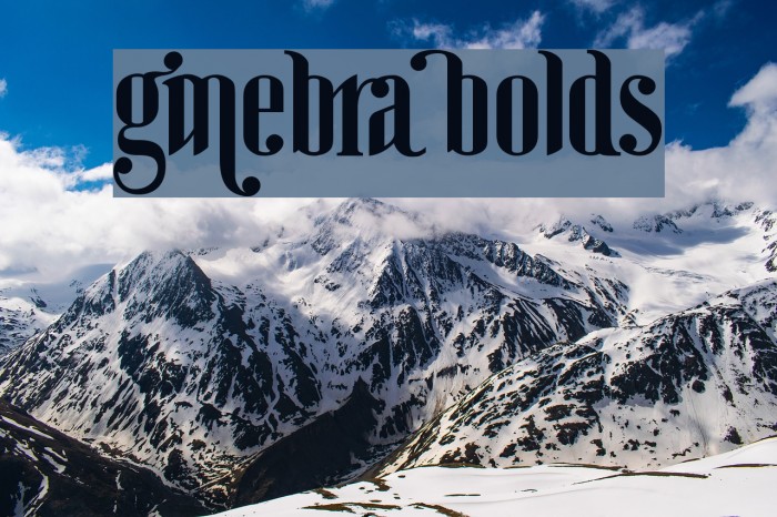 Ginebra Bolds फ़ॉन्ट examples