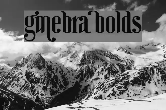 Ginebra Bolds Font examples