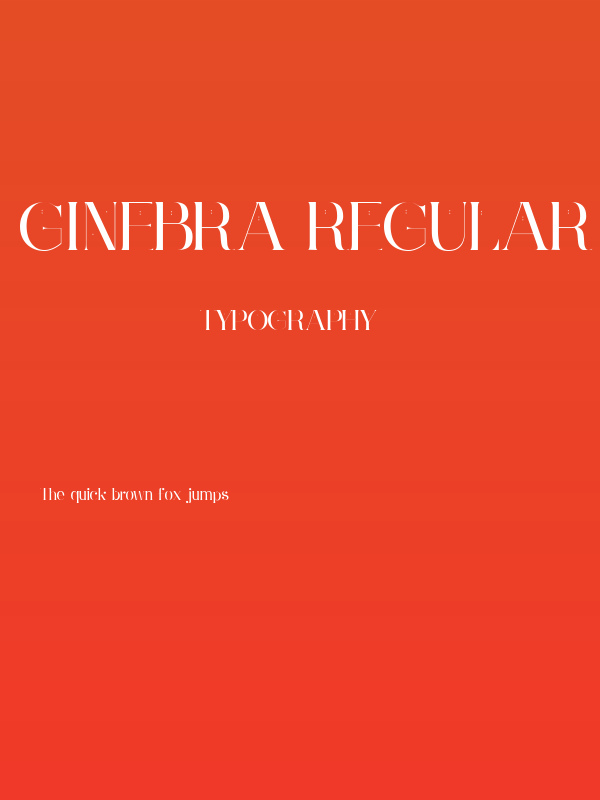 Ginebra Regular Poster