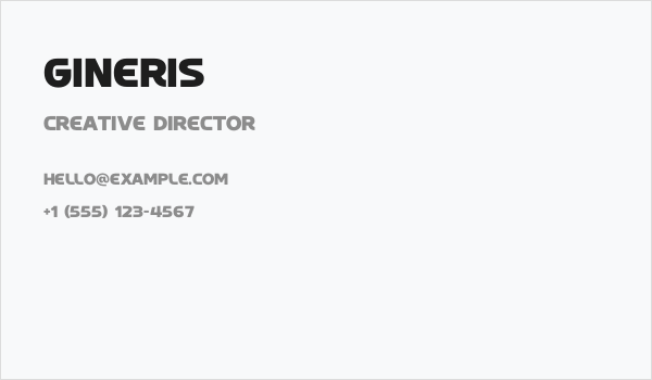Gineris Business Card